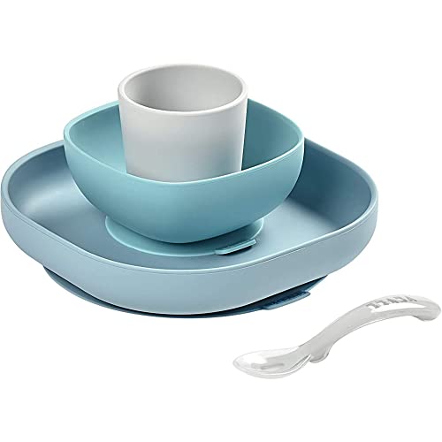 Conjunto de Refeição para Bebé BÉABA Jungle Beaba - Jogos de jantar - silicone, ventosa, grupo 2, lavável