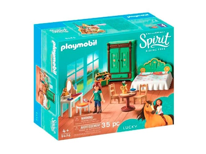 Playmobil Spirit 9476 Casa de equitação Lucky PLAYMOBIL - Conjuntos de brinquedos - figura, acessórios, casa de equitação, quarto
