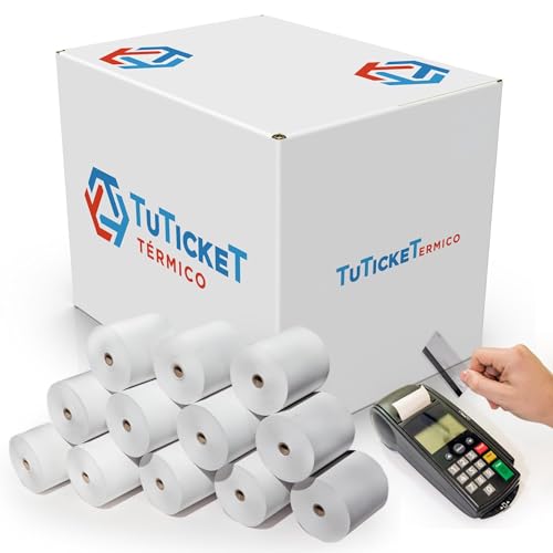 Rolo de papel térmico TUTICKET PAPER 57X55X12MM TuTickeT TÉRMICO.com - Rolo de papel para recibos e máquinas de adição - preto, 57 cm, 55 cm