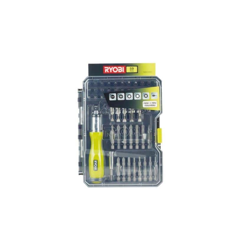 Conjunto de Brocas e Pontas para Parafusos RYOBI RAK59SD Ryobi - Acessórios para brocas e parafusadeiras - brocas, pontas, parafusos