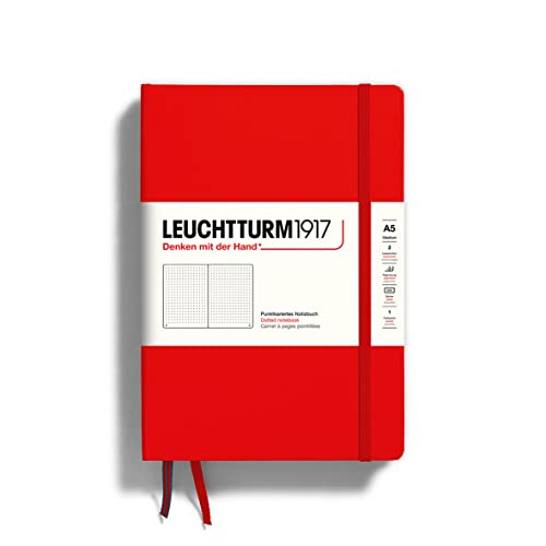 Caderno e Bloco de Notas LEUCHTURM1917 (Rouge - A5 - Quadriculado - 21x15cm) LEUCHTTURM1917 - Cadernos e bloco de notas - quadriculado, A5, 21x15cm