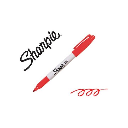 Caneta Fineliner SHARPIE Fine Point Permanente Vermelho SHARPIE - Marcadores e marcadores de texto - vermelho, 0,9 mm, jato de tinta, 12 unidades
