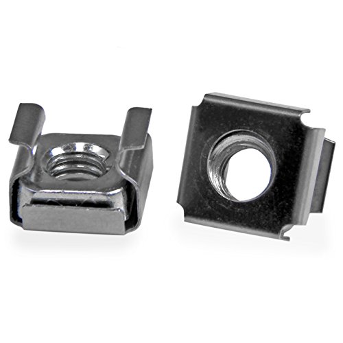 Conjunto de Parafusos e Porcas Gaiola STARTECH.COM CABSCRWM62 STARTECH - Suportes e barras de reforço - parafusos, porcas, armário rack, m6, gaiola, niquelado