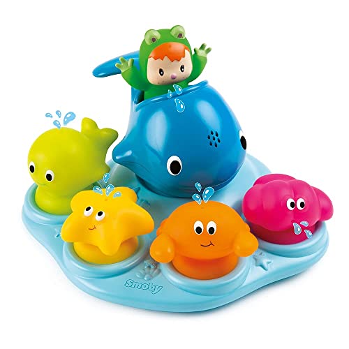 Conjunto de Jogo de Banho SMOBY 110608 Multicor Smoby - Brinquedos de banho - 4 personagens, ventosa, função de chuveiro, regabolsas