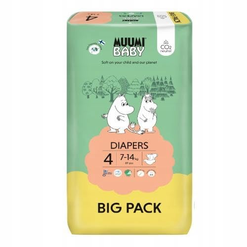Fraldas ECOLOGICAS Muumi (7-14 kg - Tamanho 4) MUUMI BABY - Roupa interior - ecológicas, tamanho 4, 7-14 kg