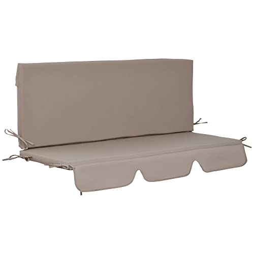 Almofadas de Baloiço Outsunny | 130 x 45 x 5 cm - Castanho Outsunny - Acessórios para baloiços de alpendre - almofada, baloiço, castanho