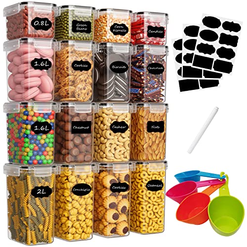 Conjunto de recipientes de armazenamento com tampa WITHOSSENT Withosent - Recipientes de armazenamento de alimentos - conjunto, recipientes, armazenamento, tampa, withossent, 2L, 4L, 1.6l