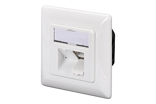 Tomada ASSMANN ELECTRONIC DN-9001-N (Azul) Digitus - Tomadas de telefone e dados - rj-45, 2 tomadas, 5e, branco