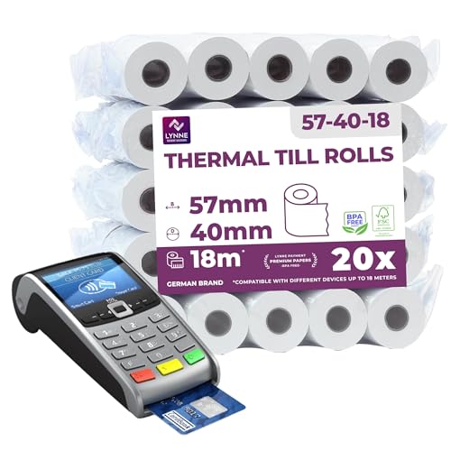 Papel Térmico SAMSUNG 57mm x 18m x 12mm Branco LYNNE PAYMENT SOLUTIONS - Papel de impressora e copiadora - 57mm, 18m, branco, samsung