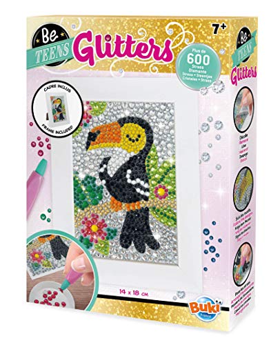 Kit de Artesanato para Crianças BUKI Glitter Frame (Idade Mínima: 4) BUKI FRANCE - Kits de artesanato de brinquedos - kit, artesanato, crianças, glitter, frame