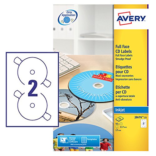 Etiquetas para impressão AVERY J8676-25 AVE - Papel de impressora e copiadora - etiquetas, impressão, avery