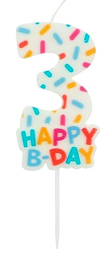 Velas FOLAT Vela Cozy Sprinkles Nº3 7Cm Folat B.V. - Velas de aniversário - velas, folat, cozy, sprinkles, nº3, 7cm