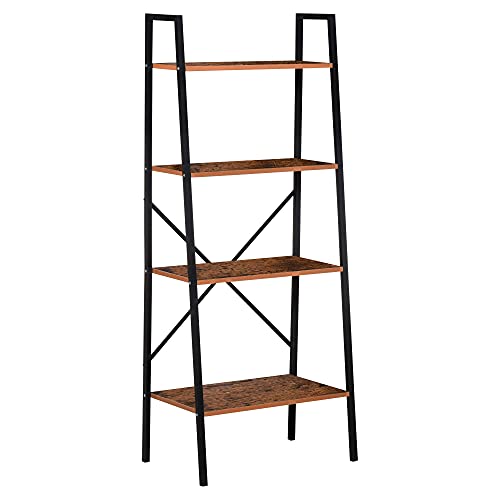 Estante HOMCOM | 60 x 35 x 145 cm - Aço e Madeira HOMCOM - Estantes e prateleiras de pé - 60x35x145cm, aço, madeira