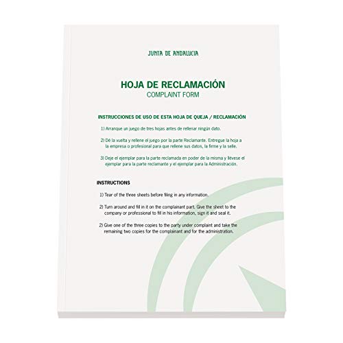 Livro Dohe Libro De Hojas De Reclamaciones Junta De Andalucia Actualizado 2019 DOHE - Livros - reclamações, andaluzia, actualizado