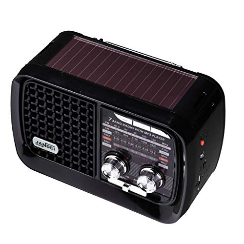 Rádio Portátil com Bateria Recarregável JANDEI Jandei - Áudio - rádio portátil, bateria recarregável, 7 bandas, bluetooth, 18650, cabo de carga