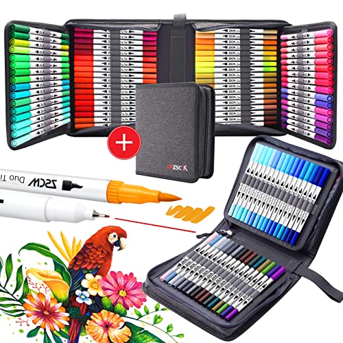 Canetas de Feltro para Pintar FINELINE 100 Cores ZSCM - Kits de desenho e pintura - caneta, feltro, pintar, fineline, cores