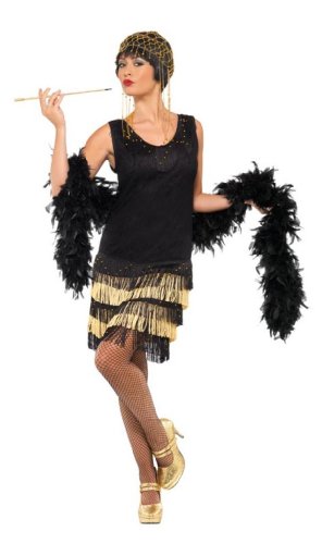Fato de Mulher DISFRAZZES Flapper De Percevejo (Tam: S) Smiffy's - Fantasias - flapper, percevejo, vestido, tecido