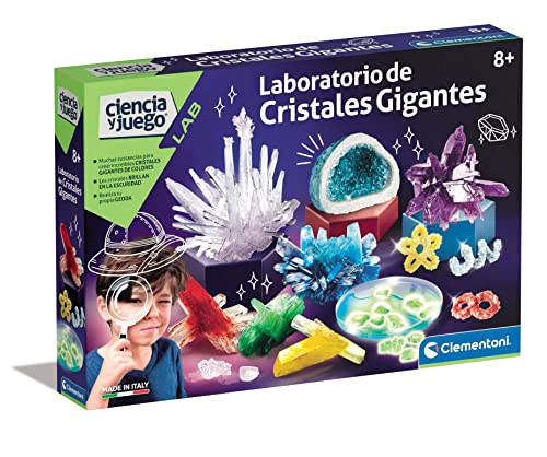 Jogo Educativo CLEMENTONI Laboratorio De Cristales Gigantes CLEMENTONI - Brinquedos - criar cristais, geoda, reacção química, científico