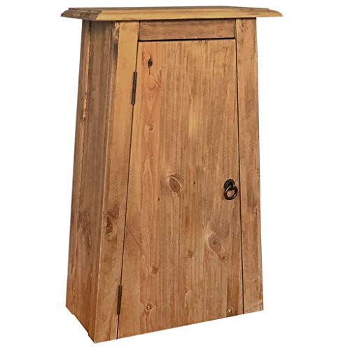 Móvel de Parede vidaXL para Casa de Banho Pinho Reciclado Maciço 42X23X70Cm vidaXL - Armários de armazenamento e armários de bloqueio - parede, reciclado, 42x23x70cm