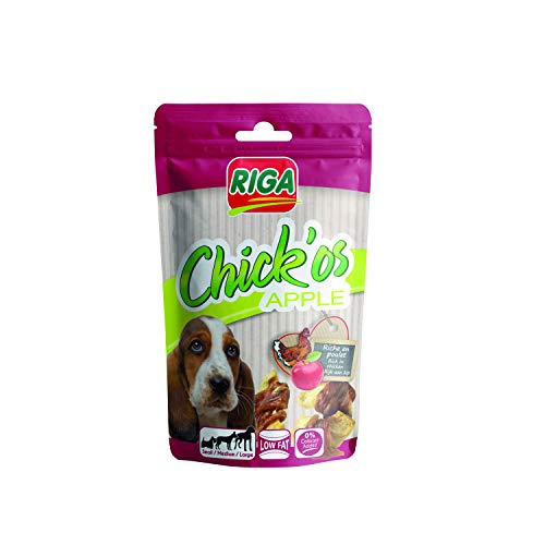 RIGA Chick Os Apple & Chicken Snacks (70 g) Riga - Petiscos para cães - 70 g, carne de frango, maneira, alimento completo