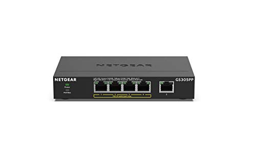 Netgear GS305PP Gerido L2 Gigabit Ethernet (10/100/1000) Preto Netgear - Concentradores e comutadores - gigabit ethernet, preto, 4 portas, com fios