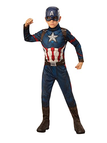 Fato de Menino AVENGERS Captain America Azul (Poliéster - Tam: 4 a 6 anos) Rubies - Brincadeira de faz de conta - fato, menino, avengers, captain america, azul, poliéster