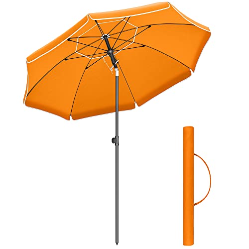 Guarda-Sol SONGMICS com Alça e Bolsa (Laranja - 200x300x3.2cm) SONGMICS - Móveis de exterior - 200x300cm, laranja, poliéster, 2.3m