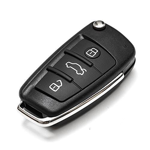 Capa Telemóvel para Comando de Carro AUDI 3 Botões Salpie - Segurança e proteção para veículos - silicone, preto, compatível audi a4
