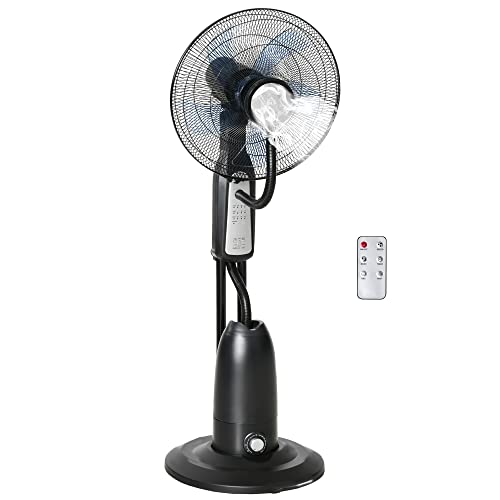 Ventoinha de Pé HOMCOM com Nebulizador (90 W - Diâmetro: 44.5 cm) HOMCOM - Ventoinhas de mesa e de pedestal - 90 W, nebulizador, 44.5 cm