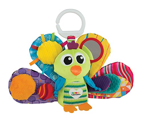 Brinquedo de Pendurar para Bebé TOMY Jacque The Peacock LAMAZE - Brinquedos de atividade para bebês - som papel amassado, micro-habilidades, espelho, manipulação