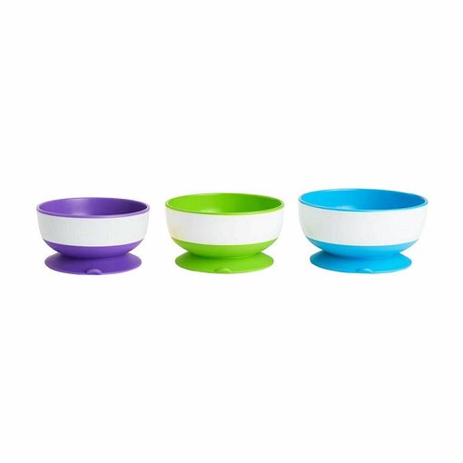 Conjunto de Tazas MUNCHKIN (6 meses - 3 un) Munchkin - Tigelas - 6 meses, 3 unidades, ventosa, tampo alto