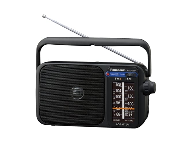 Rádio PANASONIC RF-2400DEG (Preto - Digital - AM/FM - Pilhas) Panasonic - Radios - digital, am/fm, led duplo, pilhas