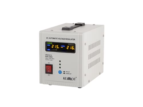 Regulador Automático de Voltaje SER-2000 (Recondicionado Como Novo) Kemot - Transformadores de voltagem e reguladores - regulador, automático, voltagem, ser-2000, recondicionado, proteção