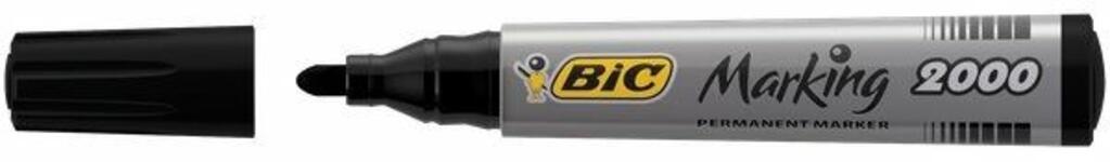 Marcador Permanente BIC Eco Markers Preto (Caixa de 12) BIC - Marcadores e marcadores de texto - preto, rotuladores permanentes, resistente à água, caixa de 12