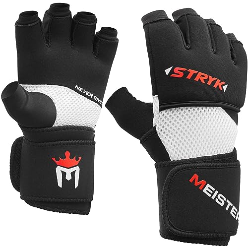 Luvas de Boxe MEISTER SPORTS Meister Sports Stryk Elite Gel (Tamanho: M) Meister - Equipamento de proteção para boxe e artes marciais - neopreno, preto, vermelho, amarelo