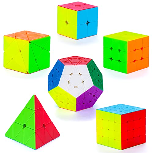 Conjunto de 6 CUBOS MAGICOS COOLZON (Idade Mínima Recomendada: 8 anos) Coolzon - Quebra-cabeças mecânicos - conjunto, 6 cubos mágicos, colezon, idade mínima recomendada, 8 anos