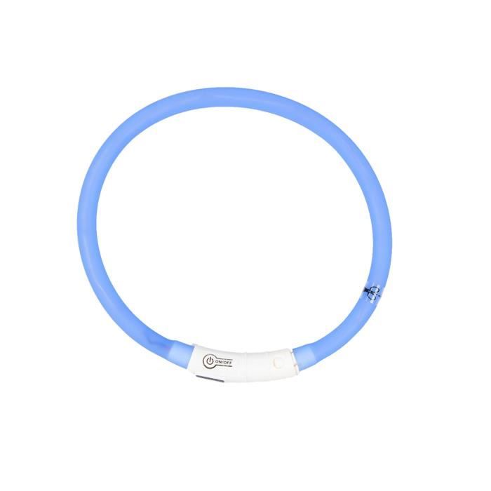 Bracelete para Cães DUVO Seecurity Flash Light Ring Azul DUVO - Coleiras e arnês para animais de estimação - silicone, 45 cm, azul