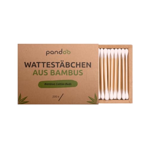 Hisopos de Algodão e Bambu Biodegradáveis Cultivo Orgânico PANDOO pandoo - Banho e corpo - biodegradável, algodão, bambu, orgânico