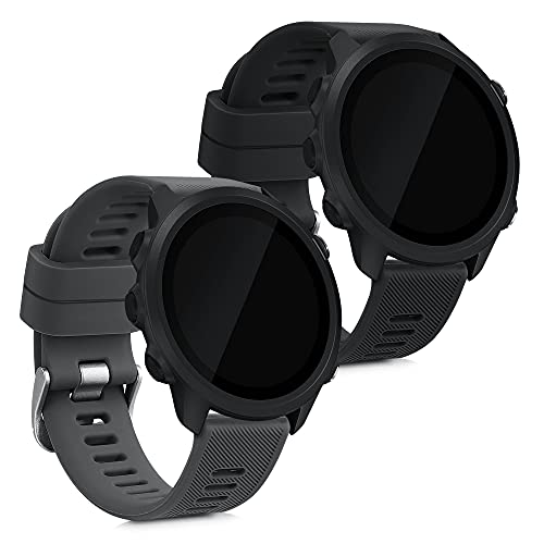 Bracelete KWMOBILE Silicone para Garmin Forerunner 55 Preto Kw-Commerce - Acessórios para monitor de atividades - garmin forerunner 55, silicone, tamanho ajustável, proteção contra impactos