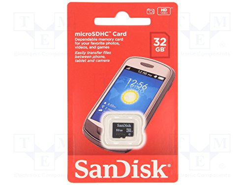 Cartão de Memória MicroSDHC SANDISK 32 GB Sandisk - Cartões de memória flash - 32 GB, MicroSDHC, class 4, preto