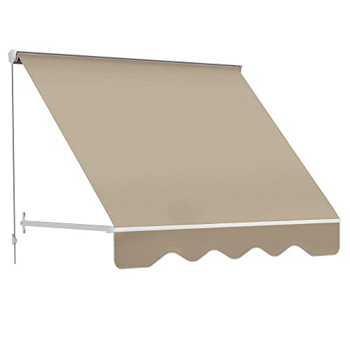 Toldo Ajustável Outsunny | Alumínio e Poliéster Impermeável | Bege Outsunny - Revestimento - ajustável, alumínio, poliéster impermeável, bege