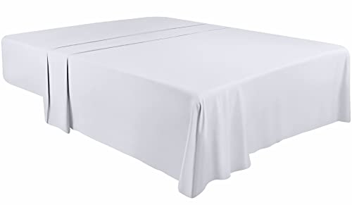 Lençol de cima utopia bedding 100% algodão sábanas encimera 150x260cm branco Utopia Bedding - Lençóis - algodão, macio, lavável à mão, 150x260cm