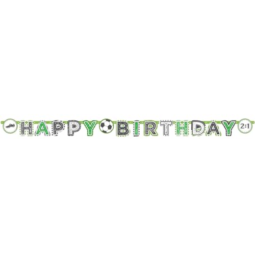 Grinalda de Papel HAPPY BIRTHDAY (200x15cm) amscan - Fitas e cortinas de festa - grinalda, papel, happy birthday, 200x15cm