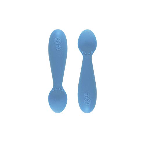 Talheres EZPZ Tiny Spoons Silicone (Azul) EZPZ - Móveis para bebês e crianças pequenas - silicone, azul, independente, bebé