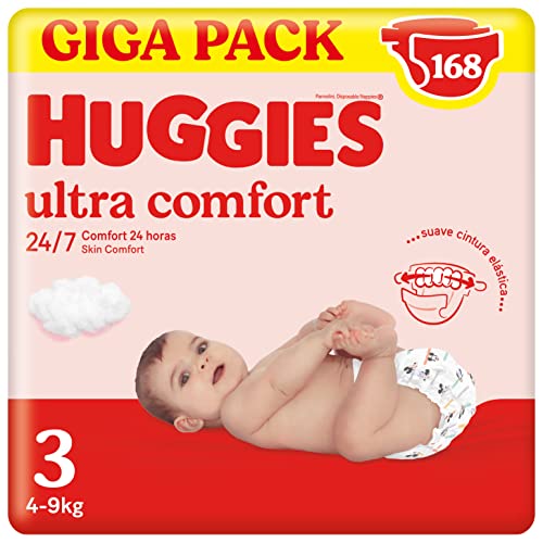 Fraldas Huggies Ultra Comfort 3 Pack 56 Unidades KIMBERLY-CLARK - Roupa interior - ultra conforto, 3 pack, 56 unidades