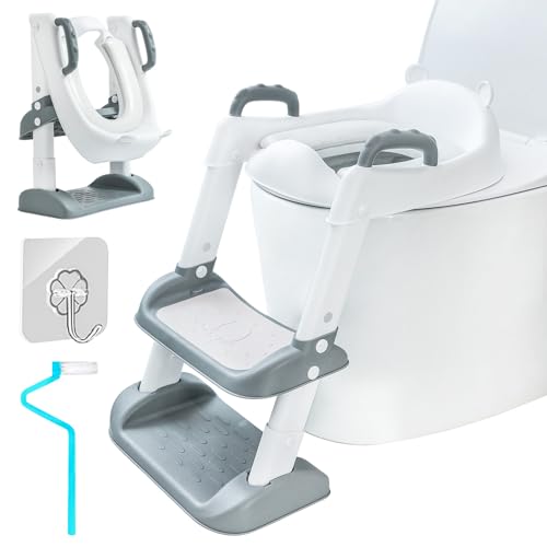 Porta WC Infantil UCAMP 2 em 1 (Vermelho - 43 x 34 x 60 cm) UCAMP - Móveis para bebês e crianças pequenas - 2 em 1, MDF resistente, suporte papel higiénico, almofada borracha