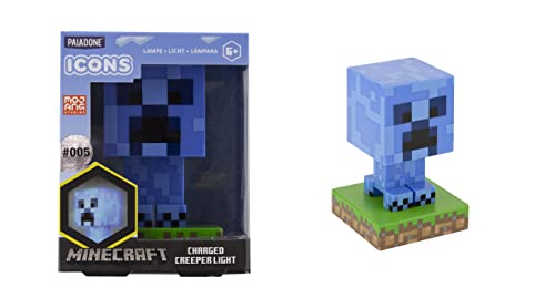 Lâmpada de Mesa PALADONE Minecraft - Charged Creeper Icon Light PALADONE - Brinquedos - lâmpada, mesa, minecraft, creeper, usb, pilhas AAA