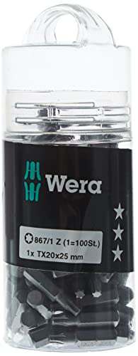 Conjunto de Pontas para Aparafusar WERA 05072448001 (100 peças) Wera - Acessórios para brocas e parafusadeiras - pontas, aparafusar, wera, 100 peças