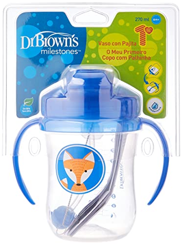 Garrafa de Água com Pajeta DR BROWNS 270 Ml HANDI-CRAFT - Canecas - silicone, 270 ml, tampa abatível