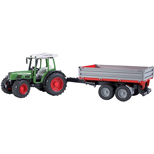Trator de Brincar BRUDER Fendt 209 S com atrelado Bruder - Brinquedos - brincar, atrelado, cabina aberta, escotilha, terreno irregular